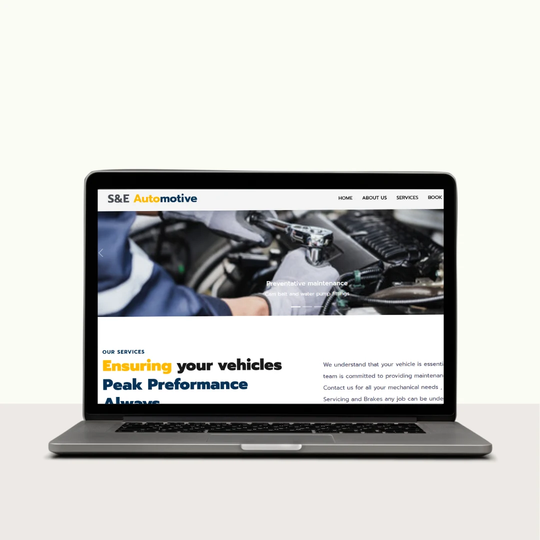auto motive website example