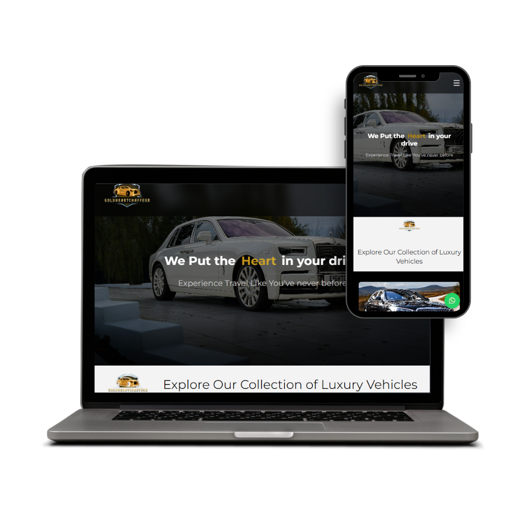 Gold Heart Chauffeurs website preview